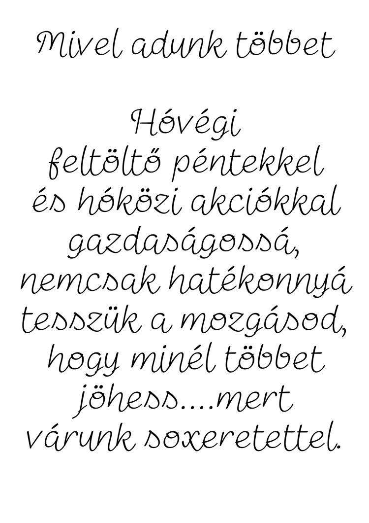 Hóvégi feltöltő péntek